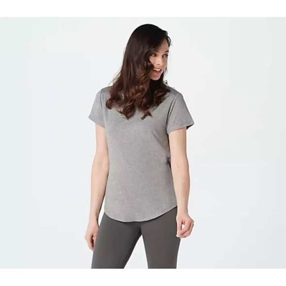 NEW Zuda Z-Cool Moisture Wicking Open Back Knotted Grey Athleisure Top XXS - Picture 1 of 9